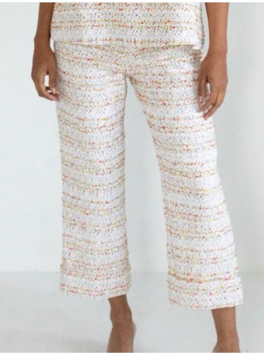 Eleanor Leftwich Paige pants in sparkle confetti tweed xs